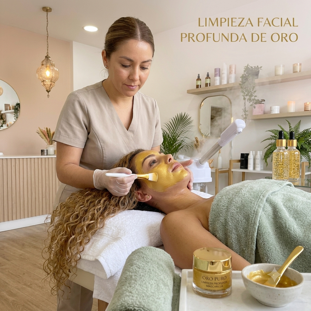 Limpieza facial profunda oro